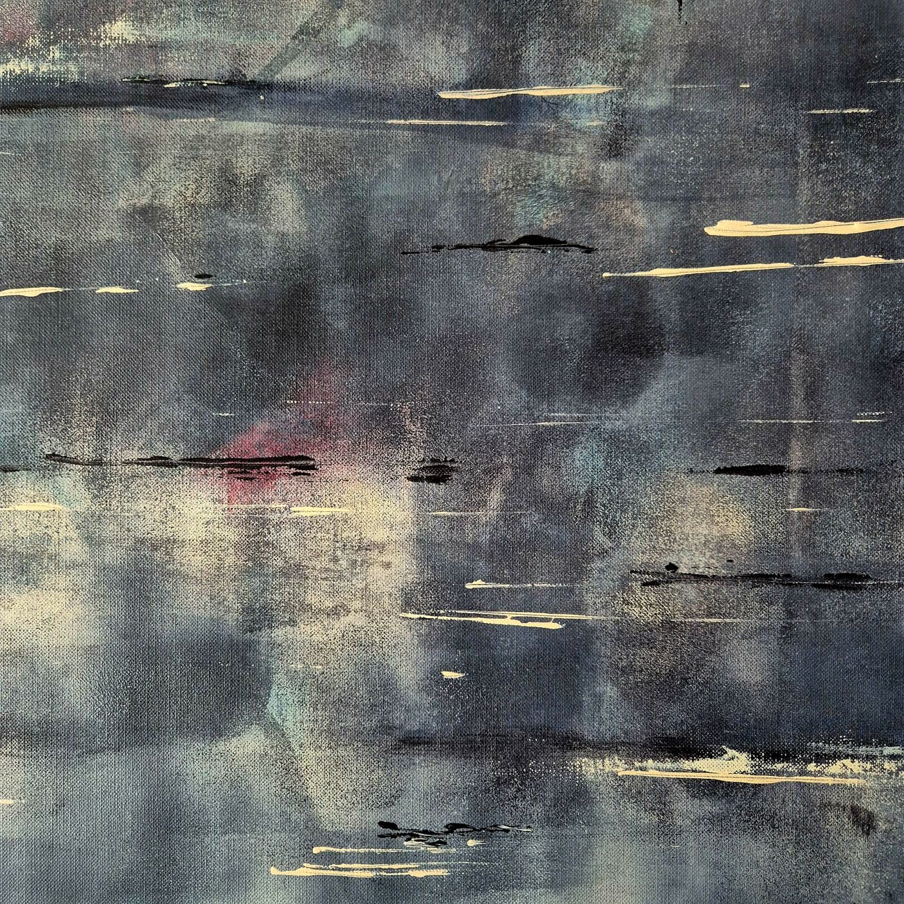 Abstract texture with muted colors and artistic brush strokes creating a serene atmosphere